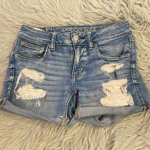 American Eagle Jean Midi Shorts Size 6